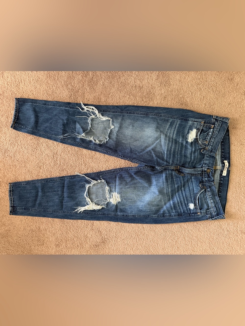 Hollister Distressed skinny Blue Jeans